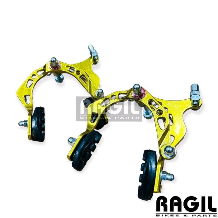 REM U BRAKE SET SEPEDA BMX MTB FEDERAL BALAP ALLOY UBRAKE ANODIZED U-BRAKE ALUMUNIUM KALIPER CALIPER