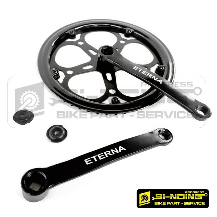 GEAR CRANKSET CRANK GIR GEAR SEPEDA LIPAT SELI FIXIE MTB 52T 52 T ARM 165 MM ETERNA