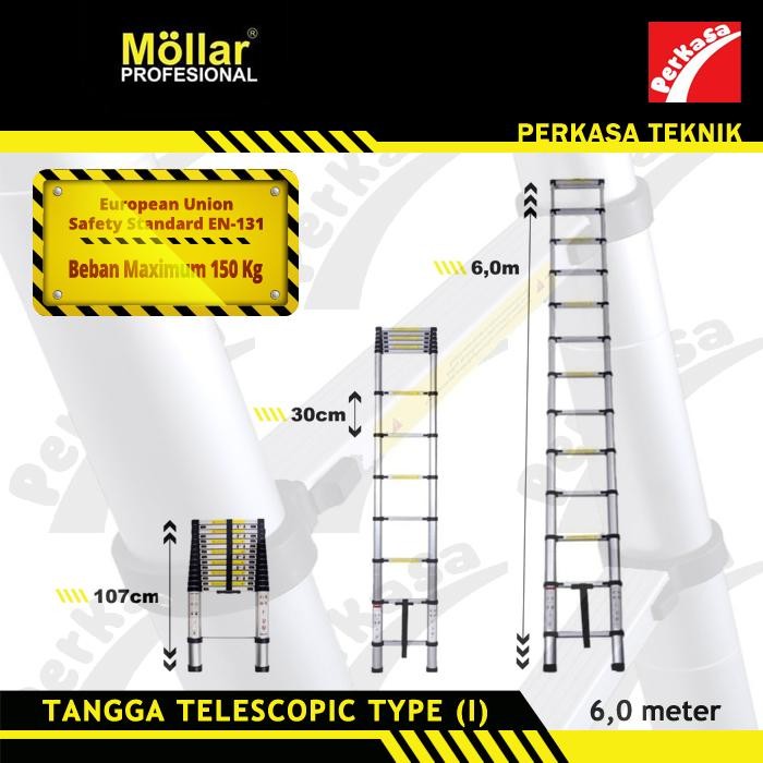 Tangga Telescopic 6 Meter Mollar Teleskopic 6 Meter Single