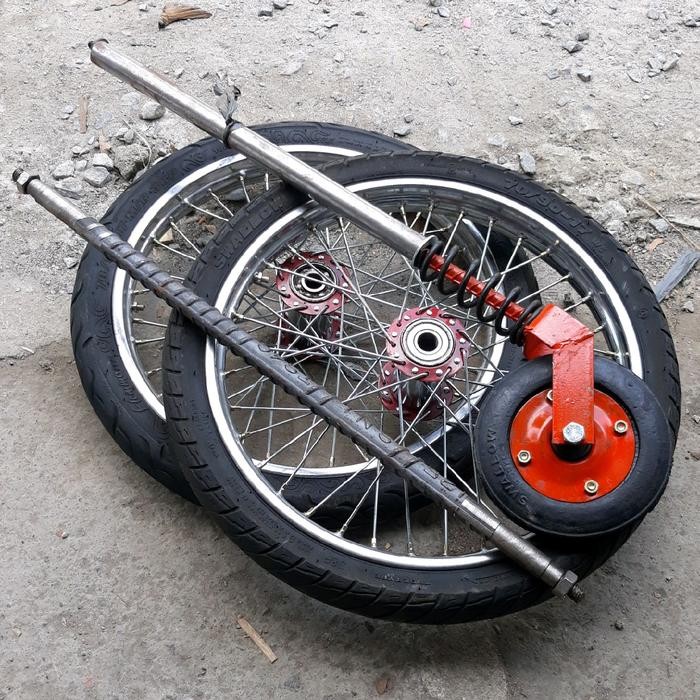 Roda Gerobak Ring 17 inch Gletrek 300kg 1set Roda Gerobak Dorong