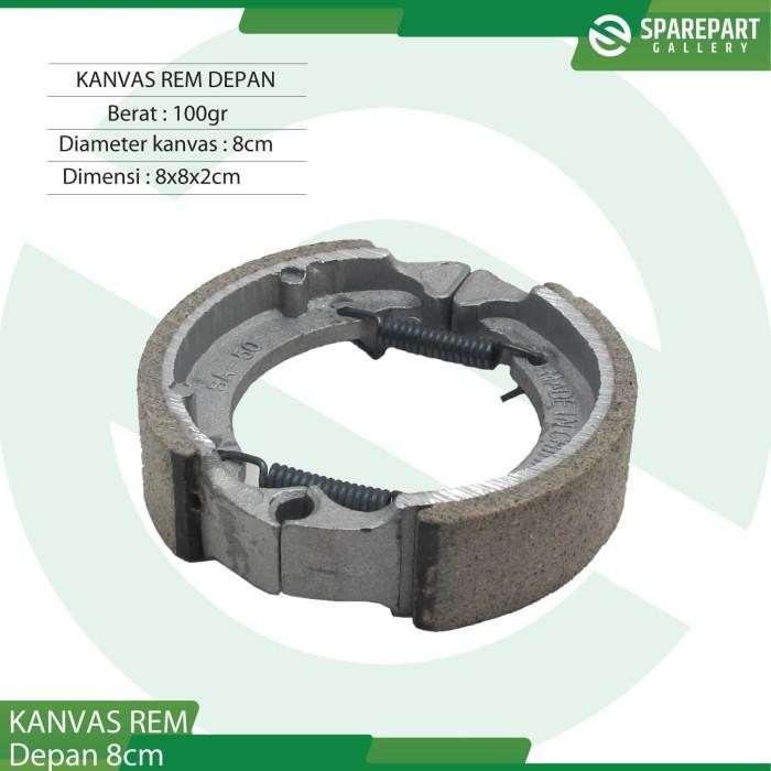 KANVAS REM DEPAN SEPEDA LISTRIK SELIS TROMOL KECIL DIAMETER 8CM