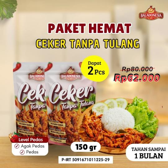 

PAKET HEMAT - 2 CEKER TANTUL (TANPA TULANG) - Baladonesia
