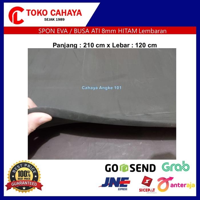 

Spon Eva Sponge Busa Ati Spon Karet 8mm Hitam 120 x 210 cm Lembaran