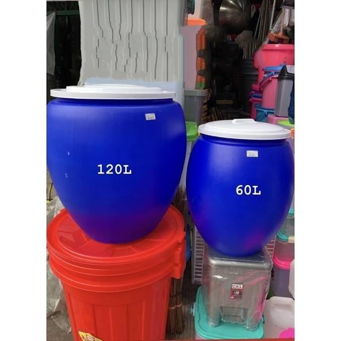 GENTONG AIR BIRU 120 LITER GREEN LEAF/TONG AIR TUTUP 120 LITER GENTONG