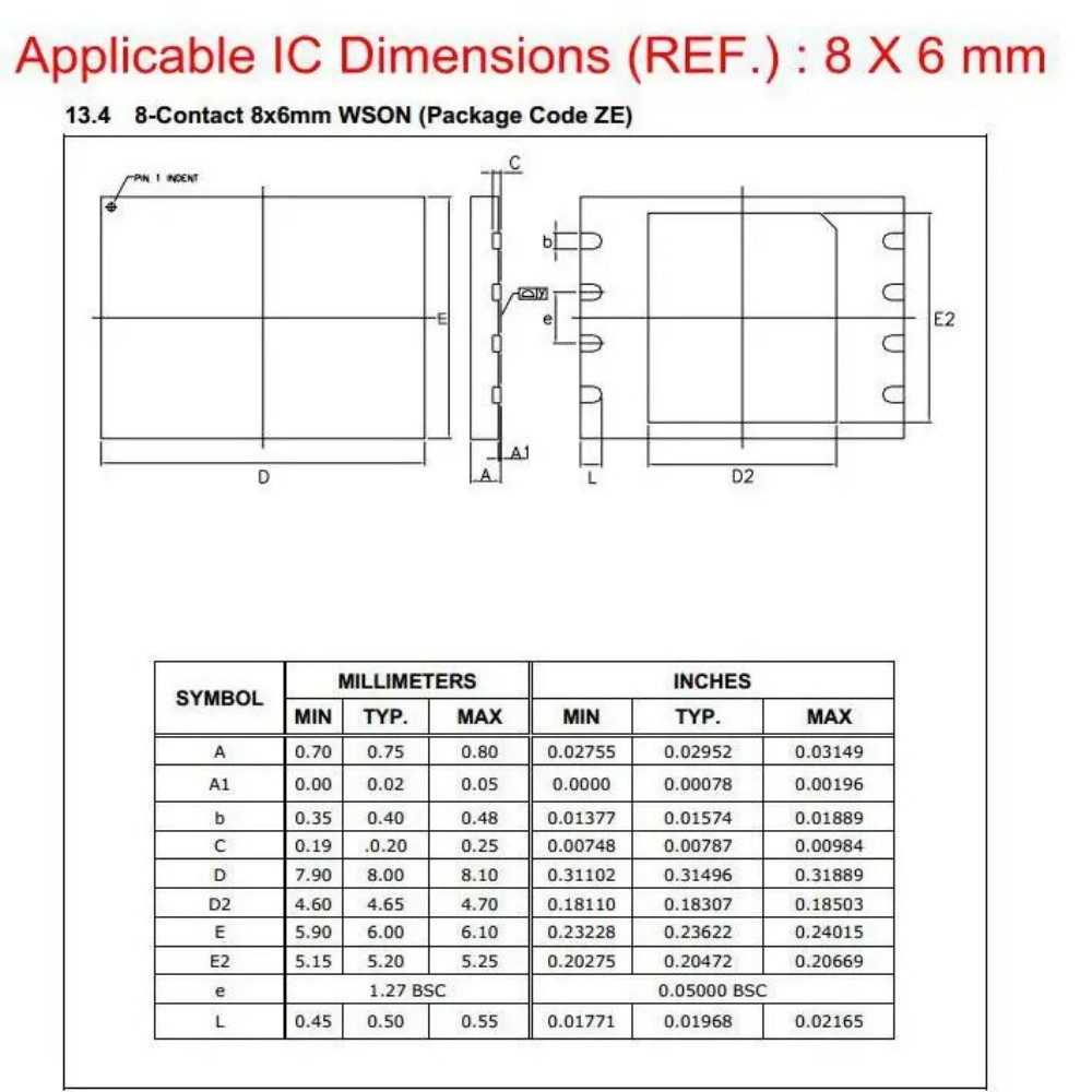 

Original DFN8/ QFN8 / WSON8 / MLF8 /MLP8 TO DIP8 Universal Adapter CNV-DFN8-DIP8 DFN8X6-8 (10P) for