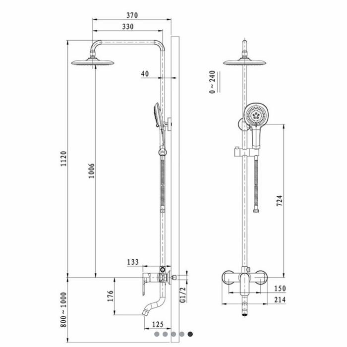 Banyak Dicari Shower Set Panas Dingin Gold/Shower Tiang Panas Dingin Emas Model Toto