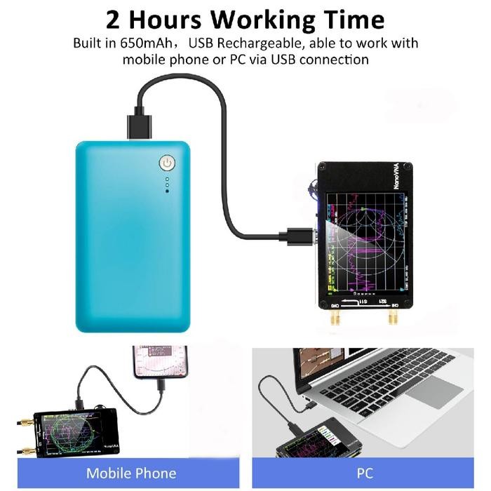 NanoVNA-H upgrade antenna Vektor jaringan antena analyzer