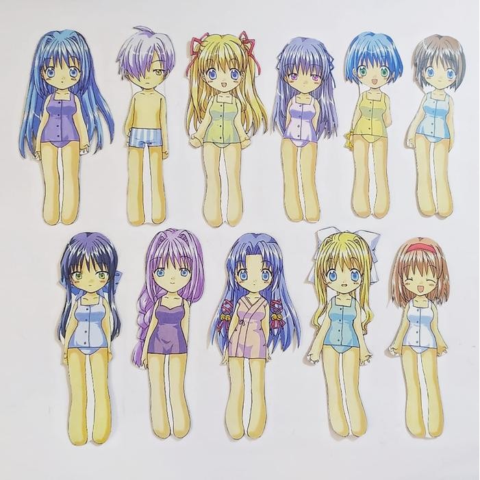 BONGKAR PASANG BAJU KERTAS MAGNET DRESS UP DOLL BUSY PAGE ANIME KODE 890