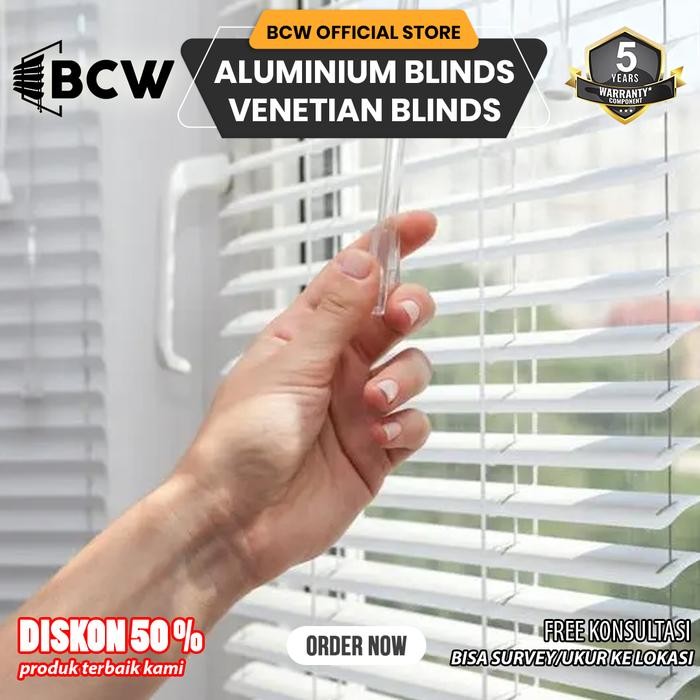 Alumunium Venetian Blinds - Horizontal Venetian Blind - Tirai lipat - Kerai Alumunium - Tirai Gulung