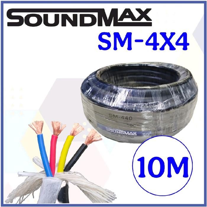 Kabel Speaker - kabel Audio - Kabel Spiker Soundmax 4x4 Serabut isi 4 10M