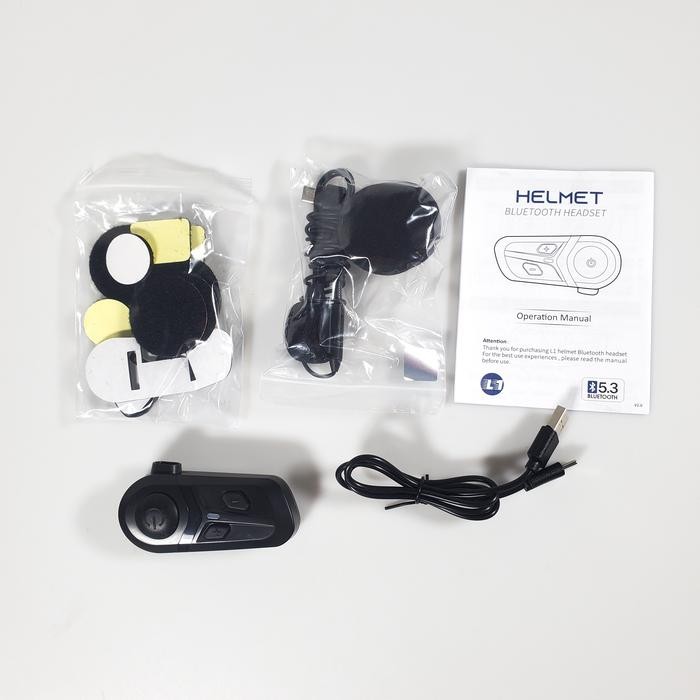 Headset Helm Bluetooth Music Call Hands Free IP67 450mAh intercom