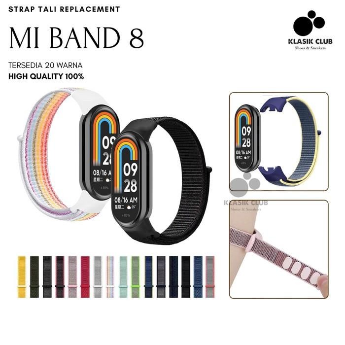 

(Expert) Strap Xiaomi Mi Band 8 Nylon Warna Warni Tali Pengganti Miband 8
