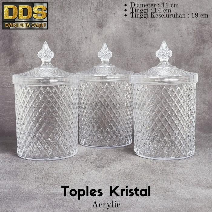 (Expert) Toples Kristal Akrilik Kue Kering Kacang Permen 1000 ML