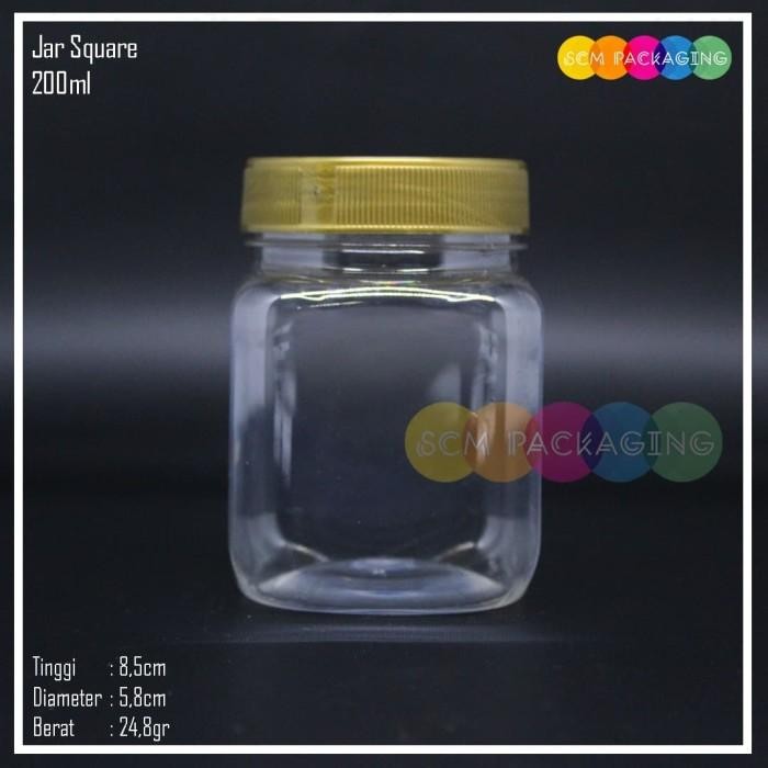 (Expert) Jar plastik square kotak 200ml