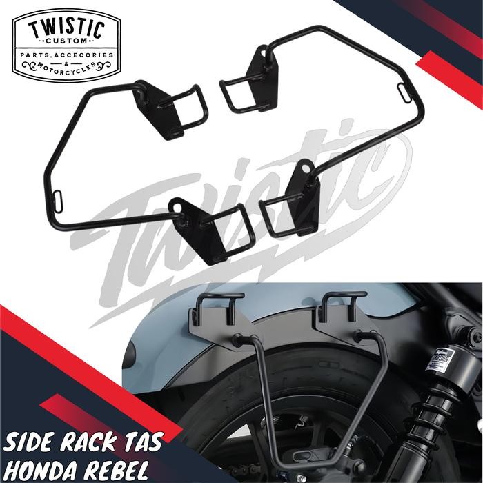 Side Rack Pannier Rail Kit Bracket Side Bag Tas Samping Motor Honda Rebel