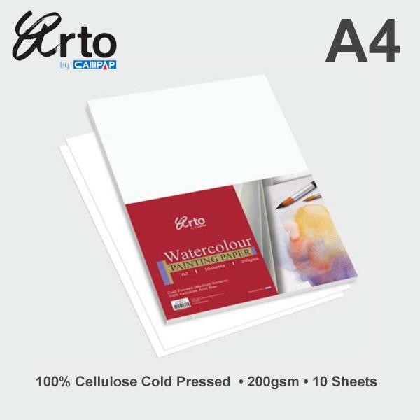 

ARTO A4 WATER COLOUR PAPER 200GSM - CELLULOSE KODE 303