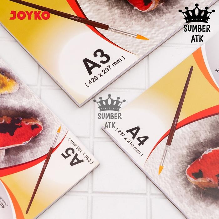 

JOYKO WATERCOLOR PAD BUKU GAMBAR CAT AIR AKRILIK 300 GSM 12 SHEETS PAD-1999 PAD-2000 PAD-2001 A5 A4