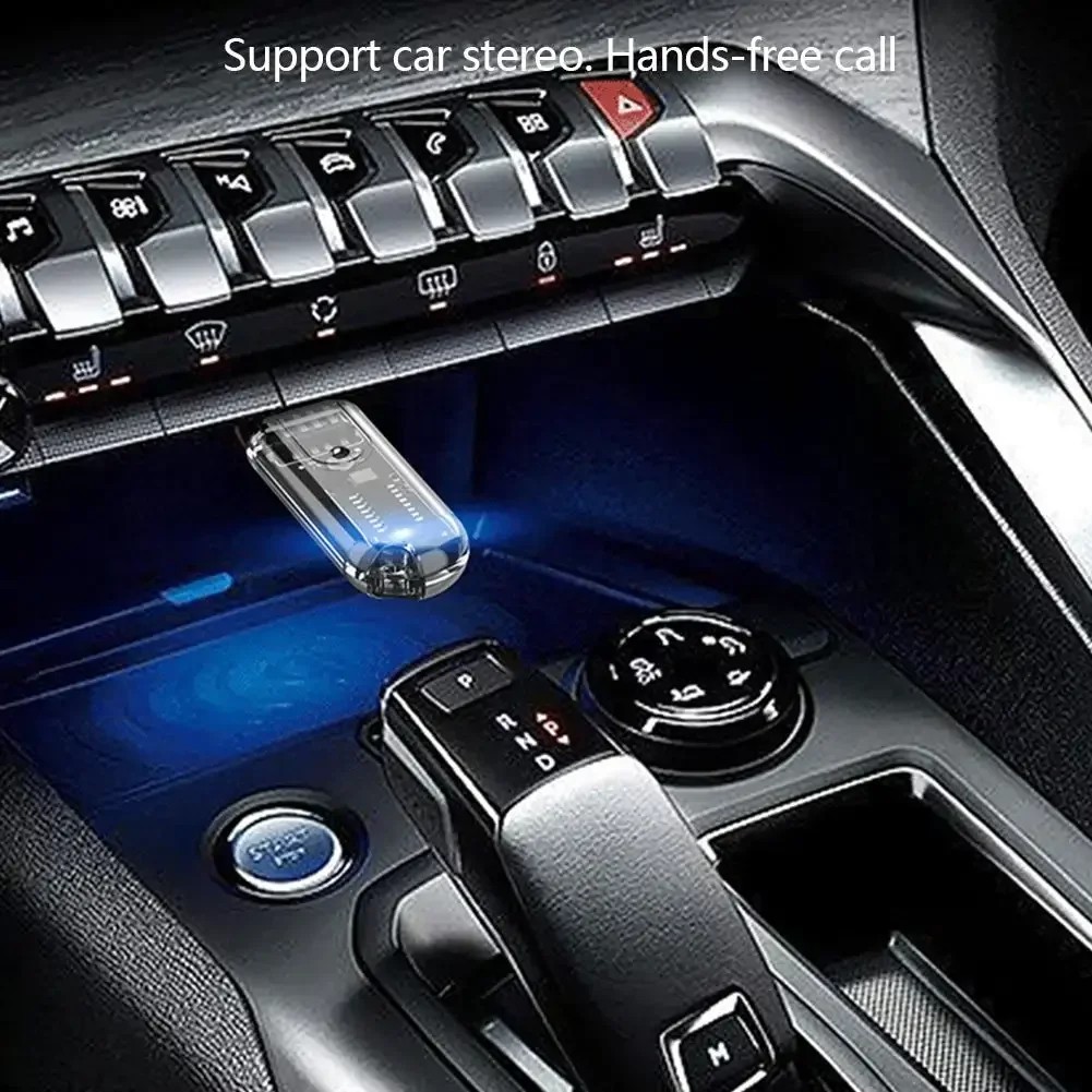 Car Bluetooth 5.3 Usb Receiver Handsfree Call Power Kit Portable Car Speaker Music Receiver