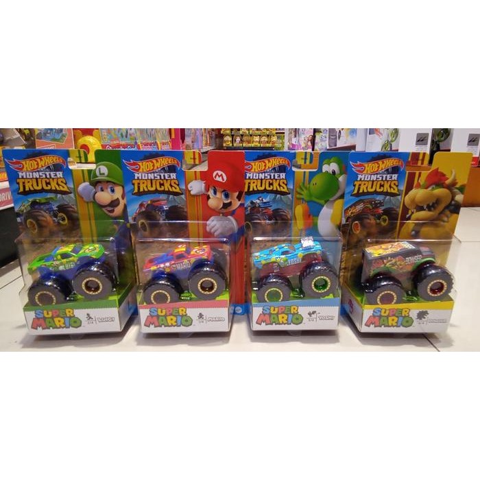 BEST SELLER SALE HOT WHEELS MONSTER TRUCKS SUPER MARIO LUIGI/ MARIO/ YOSHI/ DOWSER TERMURAH
