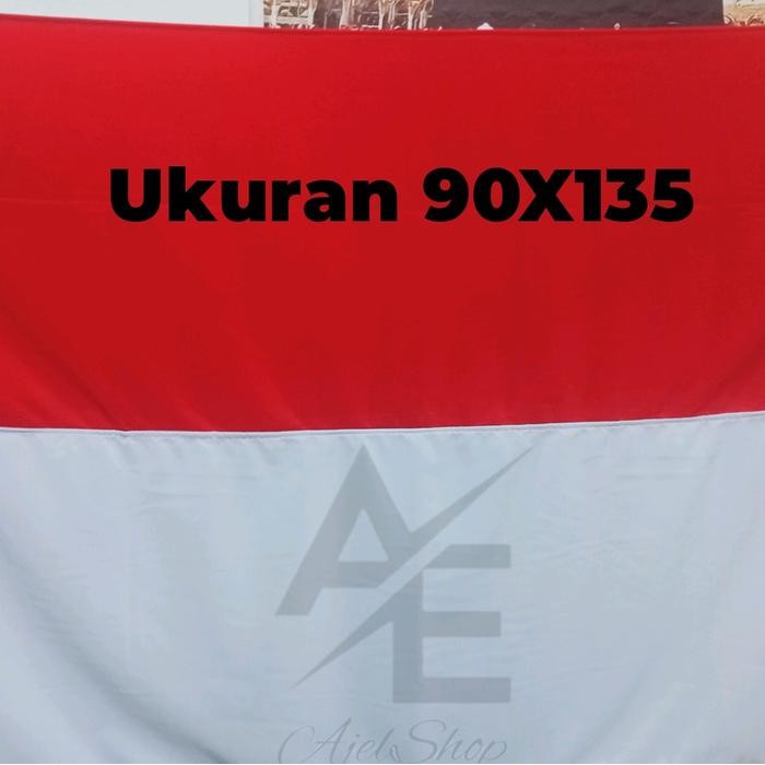 

Terlaris bendera Indonesia ukuran 90x135 bahan Sanwosh SALE