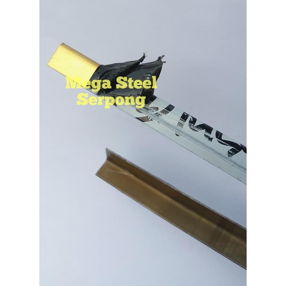 List lis Siku Mirror Stainless Steel Gold uk. 1 x 1 cm Tebal 1.0 mm