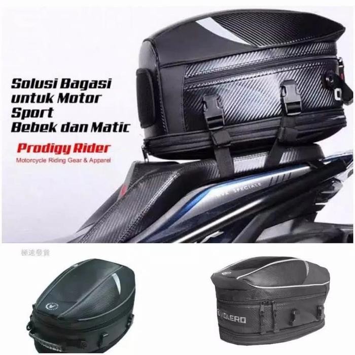 PREMIUM Tas motor touring biker back seat tail bag jok jas hujan helm 7gear