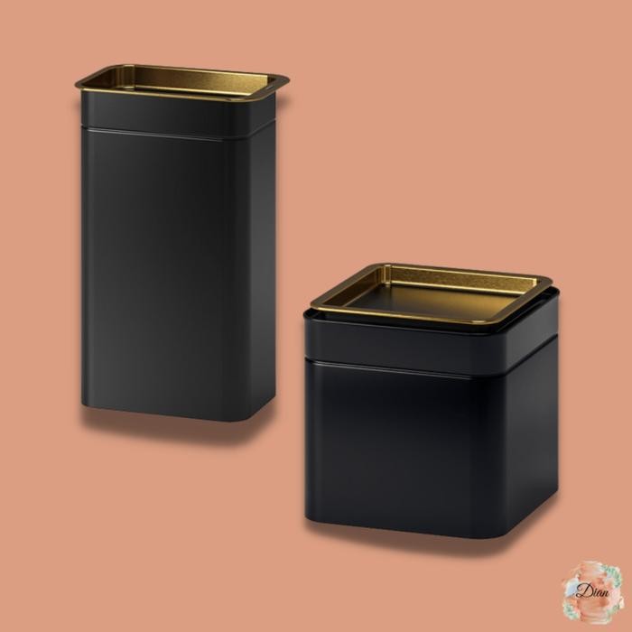 PREMIUM Tempat Penyimpanan Teh Kopi Gula Kaleng Stoples Kotak Baja