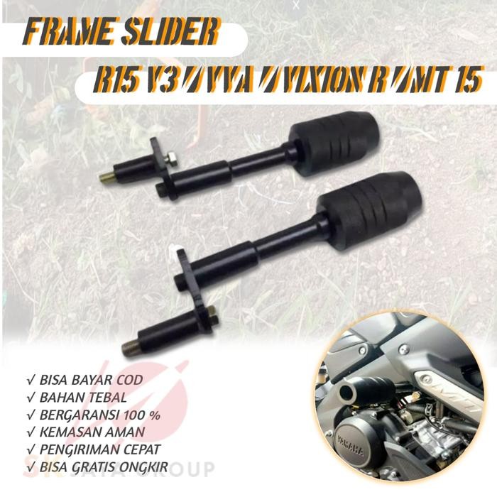 PREMIUM AKSESORIS MOTOR FRAME SLIDER YAMAHA R15 V3/ VVA /VIXION R MT 15 MOTORK