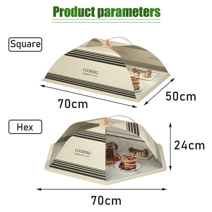 PREMIUM Tudung Saji Lipat Jumbo Persegi Panjang Penutup Makanan Cantik Terbaik