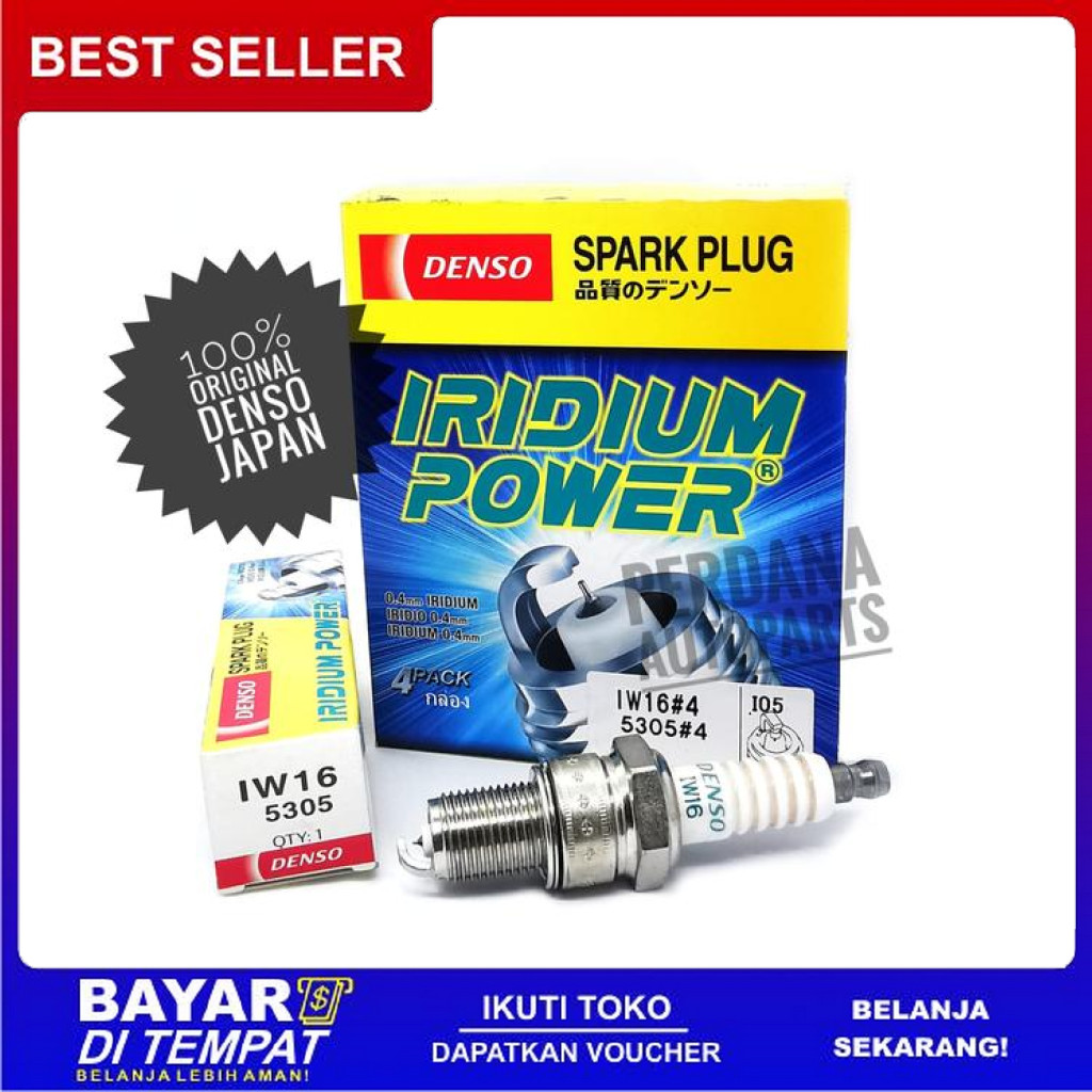 FREE ONGKIR BUSI IRIDIUM MOBIL ASLI DENSO IW16 BP5ES BISA COD
