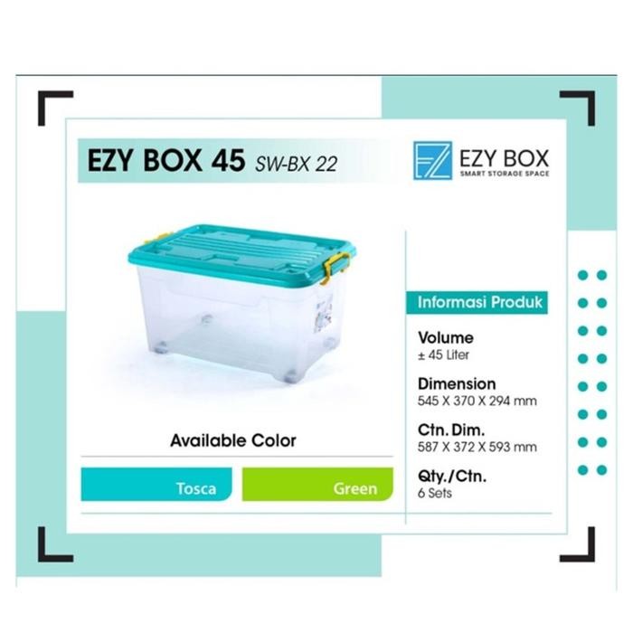 PREMIUM Kotak Penyimpanan Container Box Ezy 45 Liter