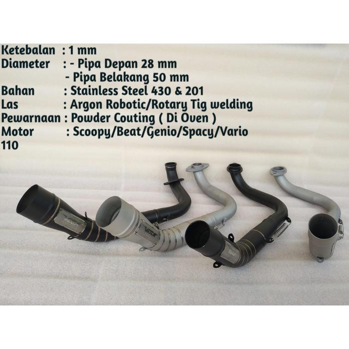 PREMIUM leher knalpot racing inlet 38 BEAT/VARIO/PCX/GENIO header knalpot IN38