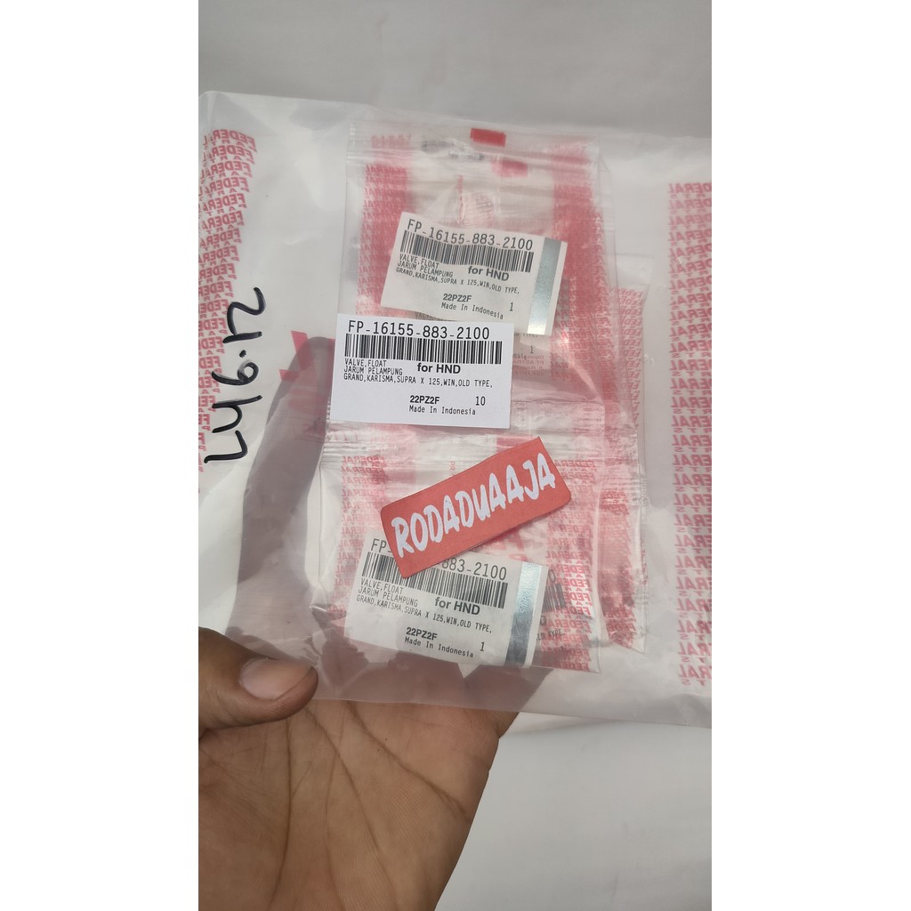 FEDERAL JARUM PELAMPUNG KARBURATOR / PENTILATOR HONDA GRAND, SUPRA, LEGENDA FP-16155-883-2100 HARGA 