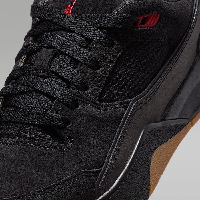 Sepatu Basket Anak Jordan Flight Court (GS) Black Gum Varsity Red HF3333-001