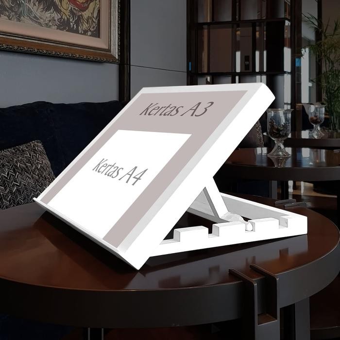 

Meja Gambar Lipat A3 Putih, Ergonomic Adjustable