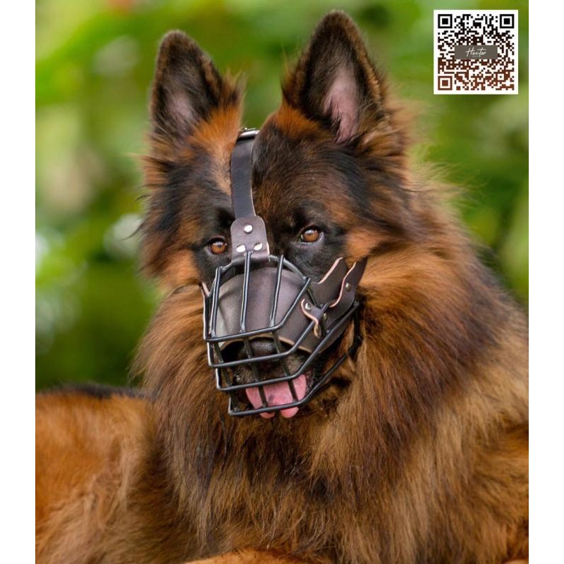 HECTOR Metal Steel Dog Muzzle Penutup Mulut Anjing Besar Herder Pitbul