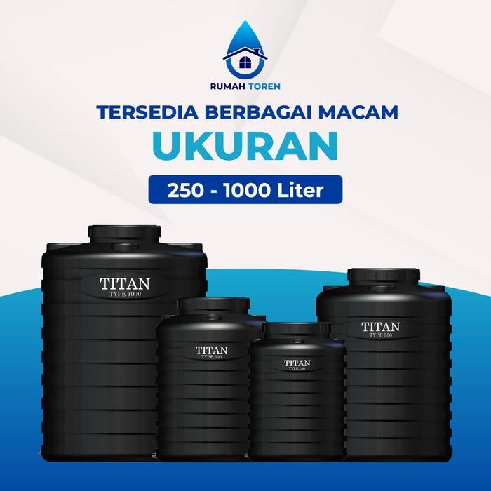 Tangki Toren Tandon Air Titan 1000 L Higienis & Free Ongkir