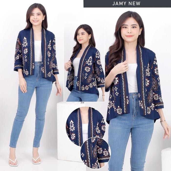 Jamy Blazer Batik Wanita Outer Rompi Wanita Jumbo Luaran Couple