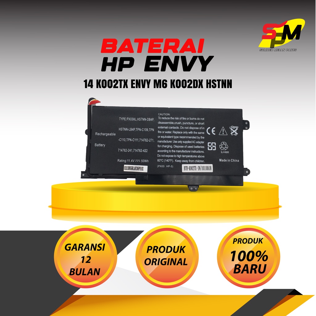 Baterai HP Envy 14 K002TX Envy M6 K002DX HSTNN