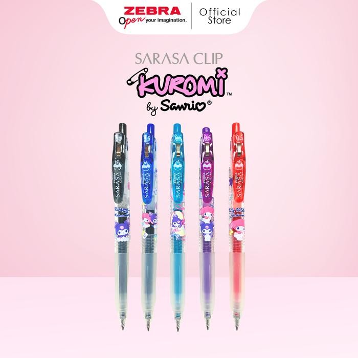 

Zebra Sarasa Clip Jj15 Pulpen Pena 0.5Mm My Melody Kuromi Sanrio Series Limited Edition Retractable