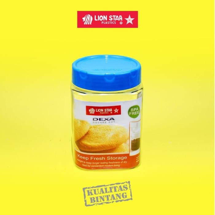 Harga Terbaru Toples Snack Makanan Bulat Tutup Putar Lion Star Dexa Round Pot Square Akl2