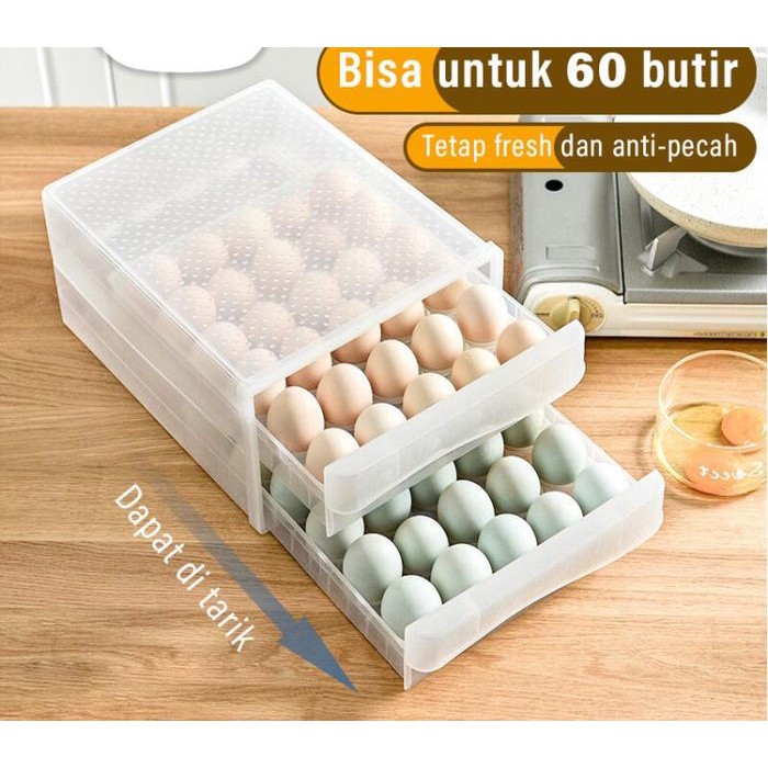 Kotak simpan telur / Tempat penyimpanan telur / Rak telur plastik Kode 144