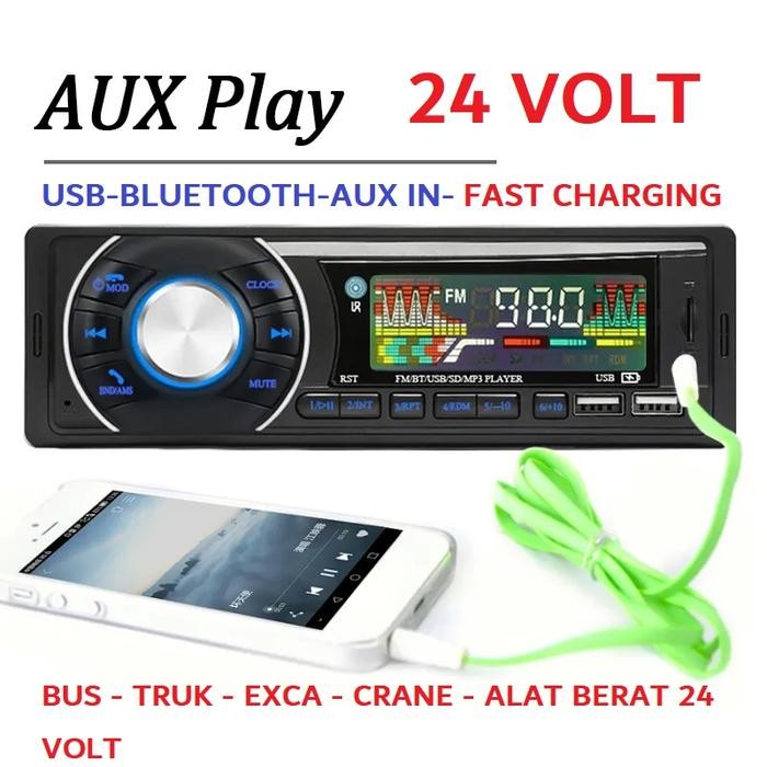 Tape Mobil truk 24 Volt Bluetooth USB MP3 FM Radio JSD-520 24 Volt