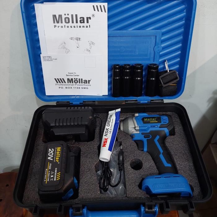 MOLLAR CIW20350 20Volt Cordless Impact Wrench - Alat buka baut Promo