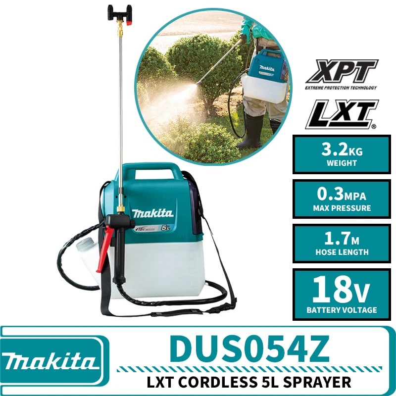 Makita DUS054Z 18V LXT Cordless 5L Sprayer Lithium Garden Power Tools Outdoor Water Pesticide Sprayi