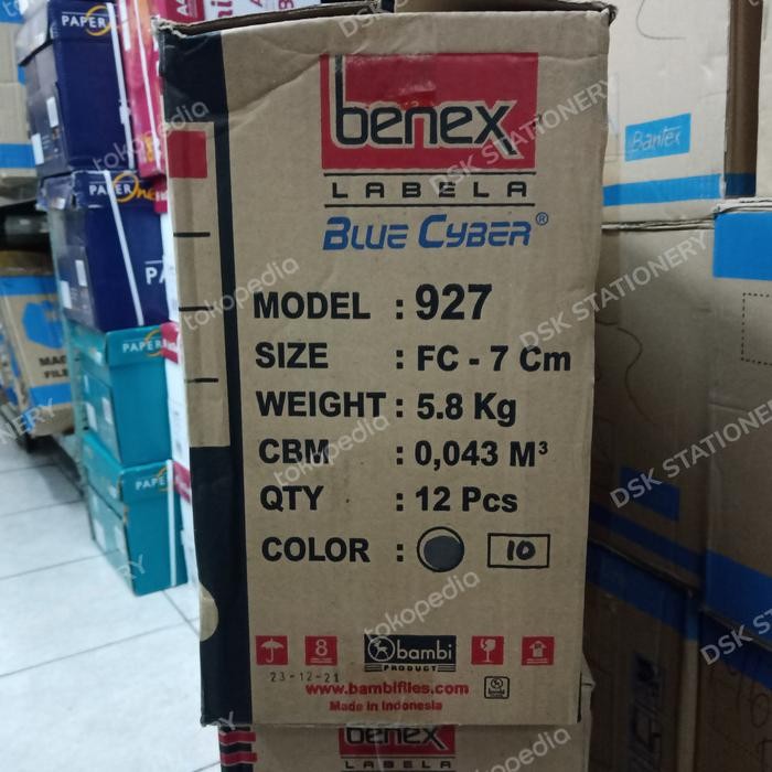 

ODNER BENEX 927 FOLIO 7CM PERBOX ISI 12PCS