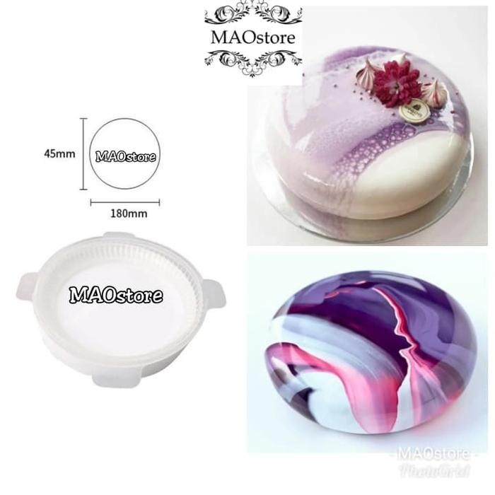 

Promo Maostore Cetakan Ecclips Entremert Dessert Eclips Kue Mirror Cake Mold Putih 180Mm X 45Mm