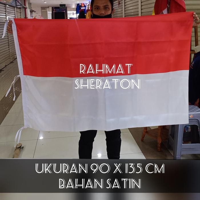 

Terlaris bendera negara indonesia bahan satin ukuran 90 x 135 cm SALE