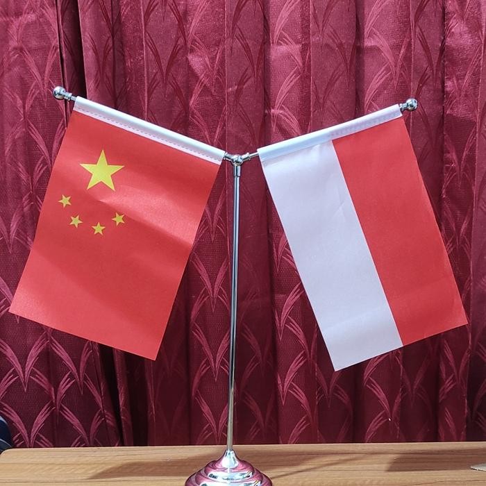 

Terlaris Bendera meja stainless steel 2 negara INDONESIA dan CHINA SALE