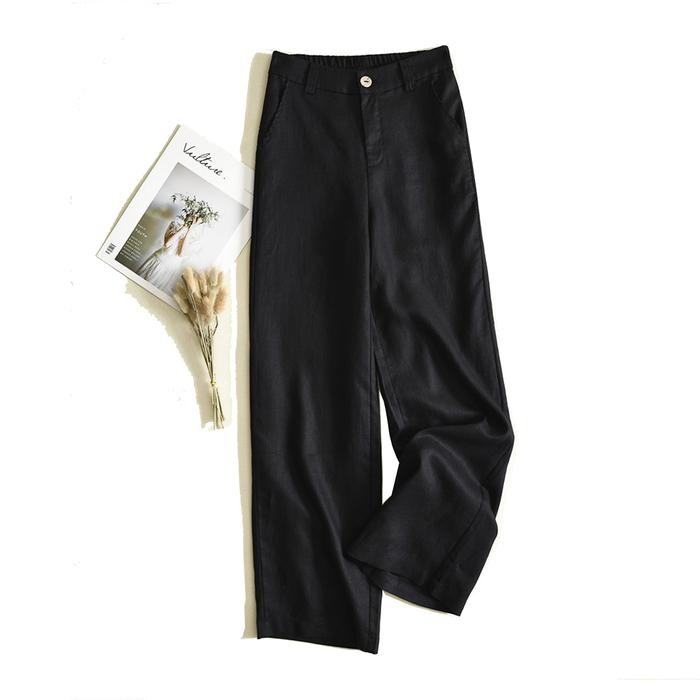 CELANA PREMIUM KATUN N KULOT HIGHWAIST CELANA HITAM WANITA CELANA BASIC Kain Panjang *